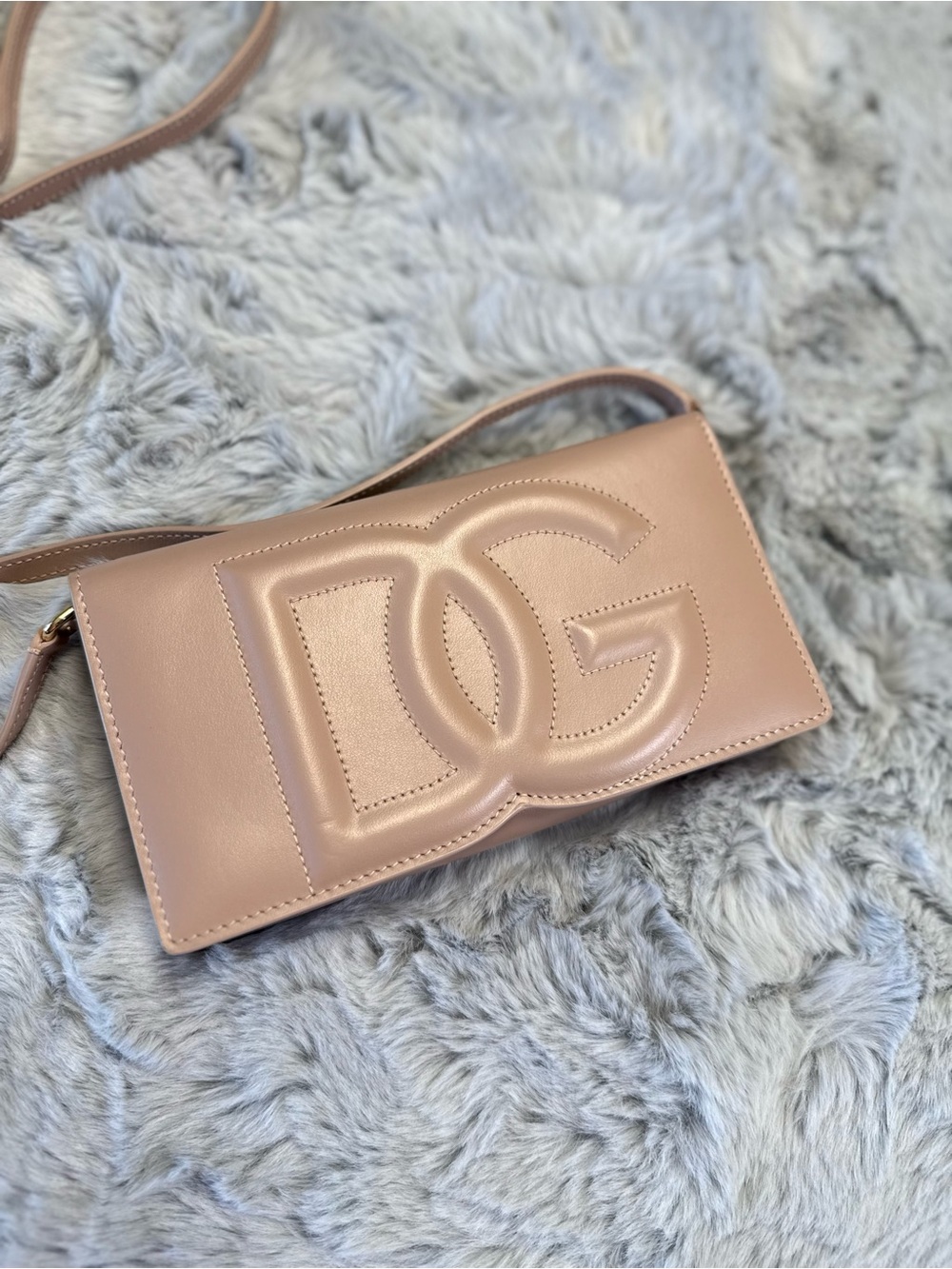 Dolce & Gabbana Logo Leather Phone Bag